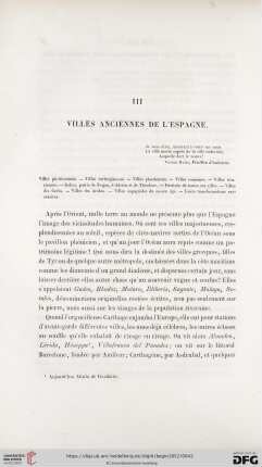 III. Villes anciennes de l'Espagne