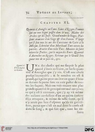 Chapitre XL: Quantité d’Aveugles au Caire, Saints d’Egypte. […]