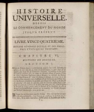 Chapitre VI. Histoire de Bologne.