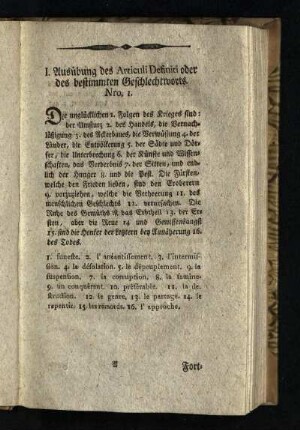 [Ausübung verschiedener Grundsätze der französischen Sprache (I - XXX) nach grammaticalischer Ordnung]