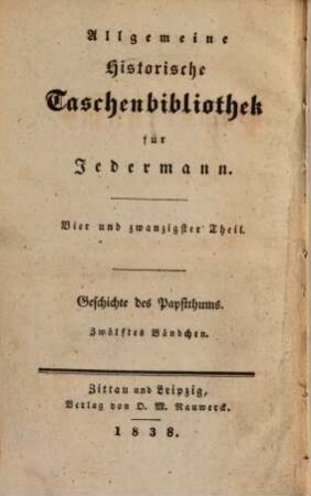 Geschichte des Papstthums, Bdch. 12