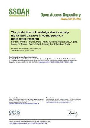 The production of knowledge about sexually transmitted diseases in young people: a bibliometric research