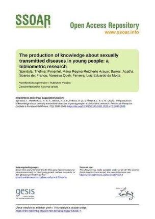 The production of knowledge about sexually transmitted diseases in young people: a bibliometric
research