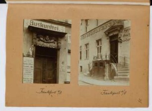Auskunftei, Frankfurt/Oder. Buchbinderei Sprung, Frankfurt/Oder: Ansichten (aus: Skizzen- und Fotoalbum 29)