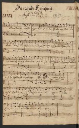 Die Rasende Eifersucht; B, vl (2), bc