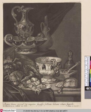 [Stillleben vor einem Vorhang; Still-life before a curtain]