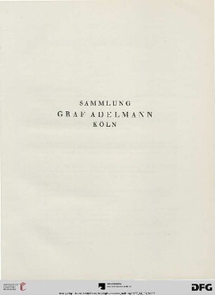 Sammlung Graf Adelmann Köln
