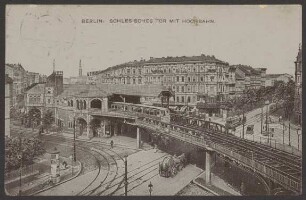 Ansichtskarte Schlesisches Tor mit Bahnhof