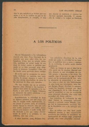 A los políticos