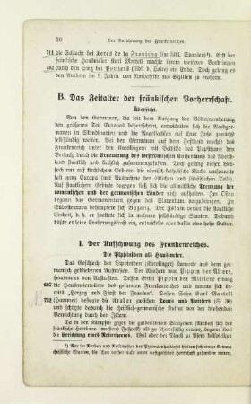B. Das Zeitalter der fränkischen Vorherrschaft