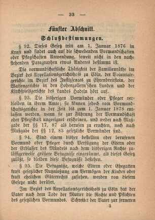 Fünfter Abschnitt. Schlußbestimmungen.