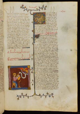 Titelminiatur: Der Evangelist Lukas mit dem Stier