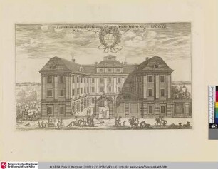 Suecia Antiqua et Hodierna; Illustrissimi et Excell: Dn: Baronis Sewedi Bååth, Regni Thesauraij Palatium Holmense occasum versus.