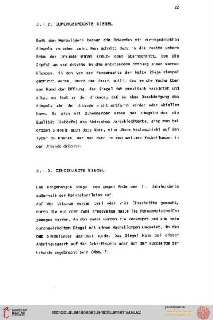 3.1.2. Durchgedrückte Siegel; 3.1.3. Eingehängte Siegel
