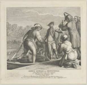 Leopold von Braunschweig geht seinem Tode in der Oder entgegen
