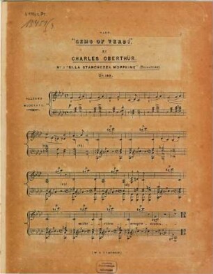 Gems of Verdi : 12 operatic airs for harp solo ; op. 149. 3, Si, la stanchezza m'opprime : Trovatore