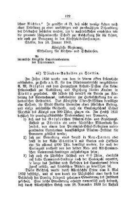 Blinden-Anstalten zu Stettin : [IV. Elementarschulwesen]