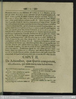 Caput II. De Actionibus, quae spuriis competunt, adversus eos, qui cum matre rem habuerunt