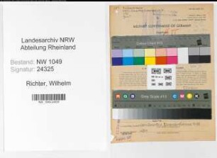 Entnazifizierung Wilhelm Richter , geb. 09.02.1894 (Bahninspektor)