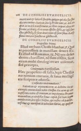 De Consiliis Evangelicis.