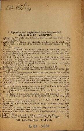 Katalog. 47. [ca. 1889] = 1