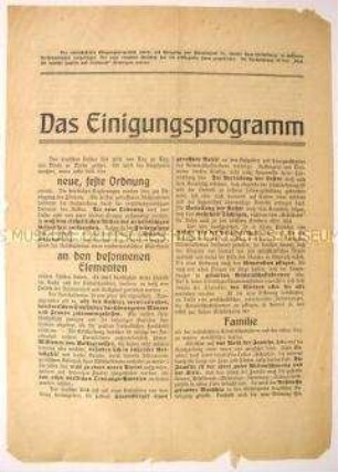 Programmatischer Wahl- und Beitrittsaufruf zum Bund für Deutsche Familie und Volkskraft