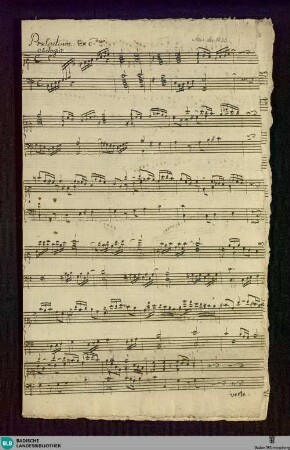 5 Preludes - Don Mus.Ms. 1030 : cemb