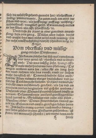 Vom uberfluss und müssiggang ettlicher Mittstimmer.