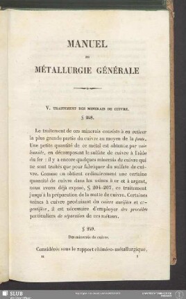 V. Traitement Des Minerais De Cuivre
