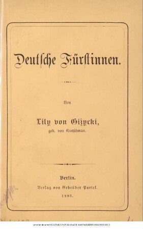 Deutsche Fürstinnen