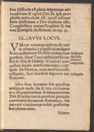 Octavus Locus.