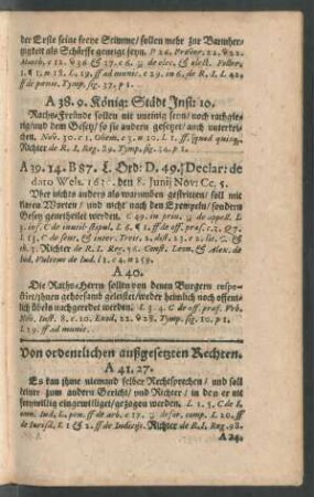 Von ordentlichen außgesetzten Rechten