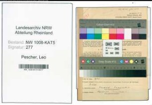 Entnazifizierung Leo Pescher , geb. 20.11.1910 (Schneider)