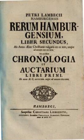 Petri Lambecii origines Hamburgenses sive rerum Hamburgensium liber ..., 2. Ab anno aerae Christianae vulgaris 1225 usque ad annum 1292