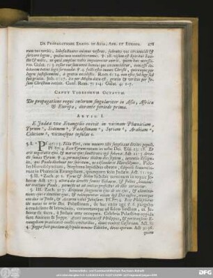 Caput Vigesimum Octavum. De propagatione regni coelorum singulariter in Asia, Africa & Europa, durante periodo prima.