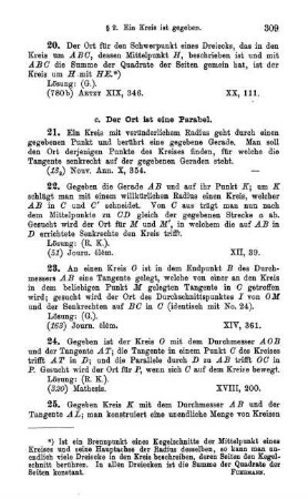 c. Der Ort ist eine Parabel.