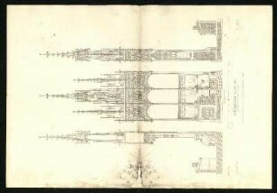 Gross-Comburg. Kirche, Längenansicht etc.