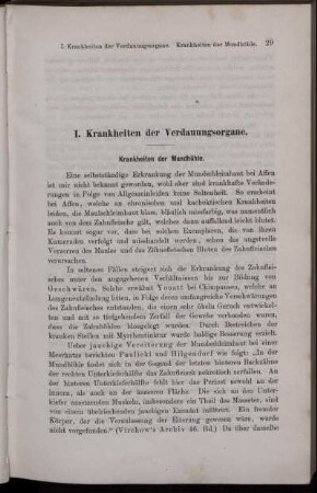 I. Krankheiten der Verdauungsorgane