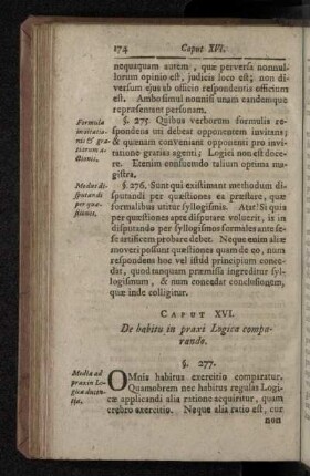 Caput XVI. De habitu in praxi Logica comparando.