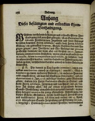 Anhang Dieser bestättigten und erstreckten Ehren-Verthaidigung.