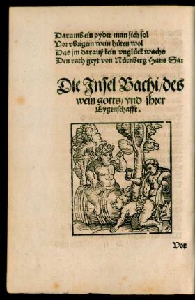 Die Insel Bachi/ des wein gotts/ und ihrer Eygenschafft.