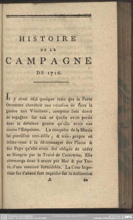 Histoire De La Campagne De 1716