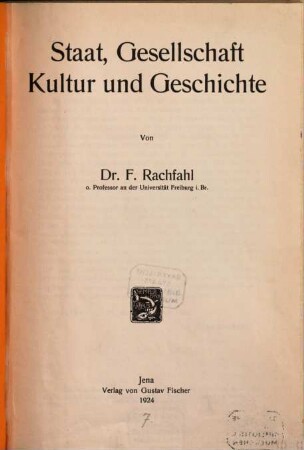 Staat, Gesellschaft, Kultur und Geschichte