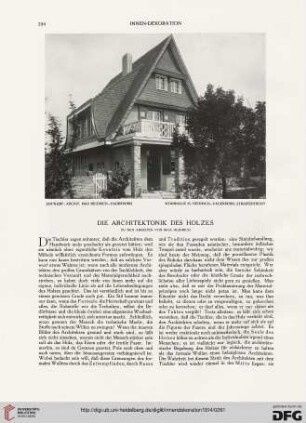 Die Architektonik des Holzes: zu den Arbeiten von Max Heidrich