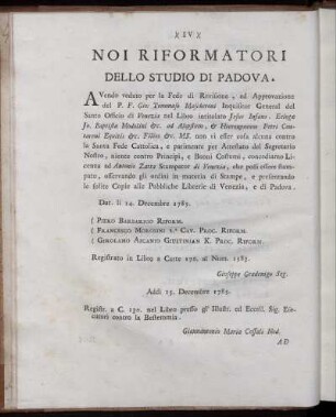 Noi Riformatori. Dello Studio di Padova