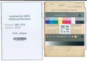 Entnazifizierung Johann Fork , geb. 19.02.1884 (Anstreichermeister)