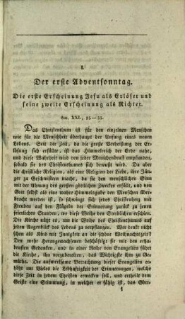 Homilien auf alle Sonntage des Jahres, 1. (1836)