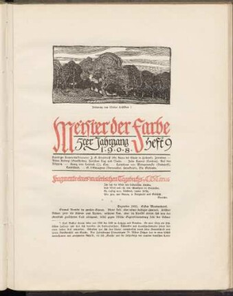 Fragmente eines malerischen Tagebuchs