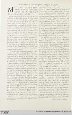 Miniatures in the Pierpont Morgan Collection, IV. A portrait of Washington Irving