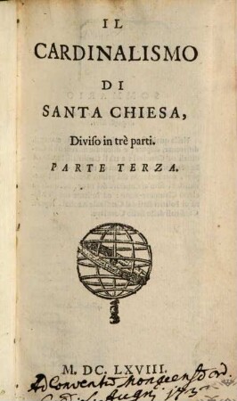 Il Cardinalismo Di Santa Chiesa : Diviso in trè parti, 3